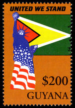 Guyana 2002 United We Stand. Support for Victims of 11 September 2001 Terrorist Attacks unmounted mint.