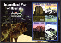 Guyana 2002 International Year of Mountains (1st issue) souvenir sheet unmounted mint.