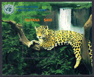 Guyana 2002 Leopard souvenir sheet unmounted mint.
