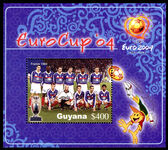 Guyana 2004 European Football Championship souvenir sheet unmounted mint.