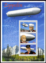 Lesotho 2000 Zeppelin sheetlet unmounted mint.