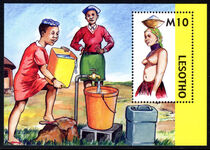 Lesotho 2006 Head Carrying by Mosotho Women souvenir sheet unmounted mint.