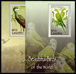 Lesotho 2007 Birds of the World souvenir sheet set unmounted mint.