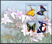 Lesotho 2007 Butterflies of Africa souvenir sheet unmounted mint.