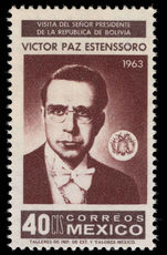 Mexico 1963 Pres. Estenssoro of Bolivia unmounted mint.
