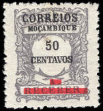 Mozambique 1929 CORRIEROS deep lilac lightly mounted mint.