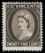 St Vincent 1964-65 25c wmk 12 perf 12½ unmounted mint.