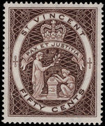 St Vincent 1964-65 50c perf 14 unmounted mint.