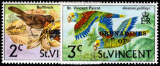 St Vincent Grenadines 1974 Birds typo overprint unmounted mint.