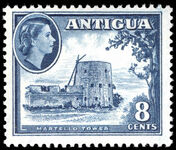 Antigua 1953-62 8c Martello Tower Script CA unmounted mint.