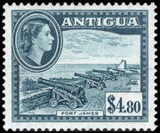 Antigua 1953-62 $4.80 Fort James Script CA unmounted mint.