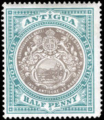 Antigua 1903-07 ½d grey-black and grey-green Crown CC lightly mounted mint.