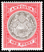 Antigua 1903-07 1d grey-black and rose-red Crown CC lightly mounted mint.