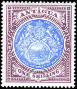 Antigua 1903-07 1s blue and dull purple Crown CC lightly mounted mint.