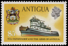 Antigua 1975 $5 Pathfinder tugboat sdwys wmk unmounted mint.