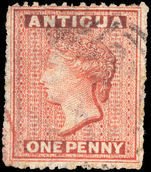 Antigua 1863-67 1d vermillion fine used.