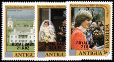 Antigua 1984 Birth of Prince William of Wales Silver overprint unmounted mint.