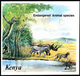 Kenya 1985 Endangered Species souvenir sheet unmounted mint.