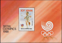 Kenya 1988 Olympic Games souvenir sheet unmounted mint.
