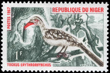 Niger 1967 1f Red-billed Hornbill unmounted mint.