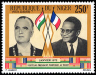 Niger 1972 President Pompidou unmounted mint.