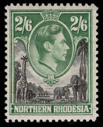 Northern Rhodesia 1938-52 2s6d lightly mounted mint.
