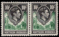 Northern Rhodesia 1938-52 10s pair unmounted mint.