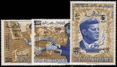 Ras Al Khaima 1966 Kennedy new currency set unmounted mint.