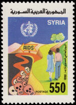 Syria 1990 World AIDS Day unmounted mint.