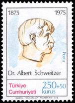 Turkey 1975 Birth Centenary of Dr. Albert Schweitzer unmounted mint.