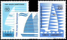 Turkey 1977 European Finn Class Sailing Championships unmounted mint.
