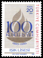 Turkey 1985 Centenary of Isik Lyceum unmounted mint.