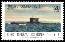 Turkey 1986 Centenary of Turkish Submarine Fleet unmounted mint.