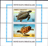 Turkey 1989 Sea Turtles souvenir sheet unmounted mint.