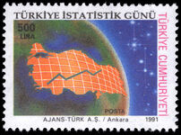 Turkey 1991 National Statistics Day perf 14 unmounted mint.