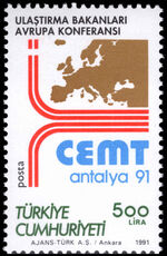 Turkey 1991 European Transport Ministers' Conference unmounted mint.