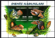 Turkey 2002 Shells souvenir sheet unmounted mint.