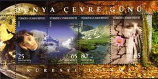 Turkey 2008 Global Warming Awareness Campaign souvenir sheet unmounted mint.