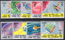Umm Al Qiwain 1966 Centenary (1965) of ITU Communications Satellites unmounted mint.