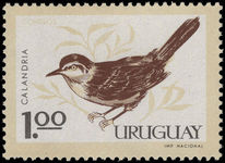 Uruguay 1962 1p Chalk-browed Mockingbird unmounted mint.