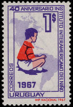 Uruguay 1967 Childrens Institute unmounted mint.