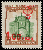 Uruguay 1967 Caducues Provisional unmounted mint.