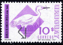 Uruguay 1968 10p Snowy Egret unmounted mint.