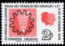 Uruguay 1969 Uruguayan Trades University unmounted mint.