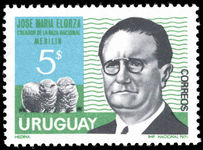 Uruguay 1971 Dr Jose Elorza unmounted mint.
