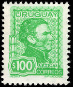 Uruguay 1972 100p green General Jose Artigas unmounted mint.