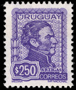 Uruguay 1972 250p violet General Jose Artigas unmounted mint.