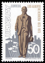 Uruguay 1973 Luis A de Herrera unmounted mint.