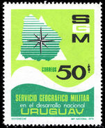 Uruguay 1973 Military Geographical Service unmounted mint.