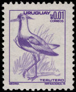 Uruguay 1976 1c Southern Lapwing unmounted mint.